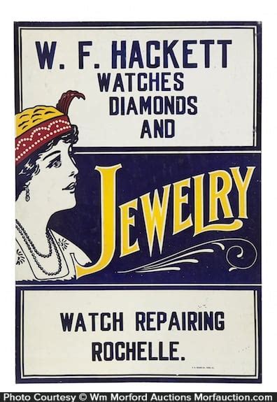 Vintage Jewelry Store Sign Antique Advertising