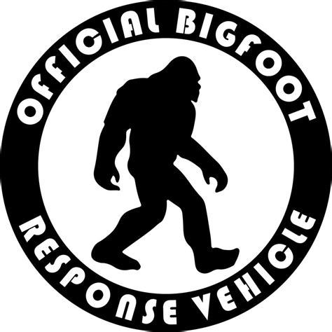 Car And Truck Decals Emblems And License Frames Official Bigfoot Sasquatch