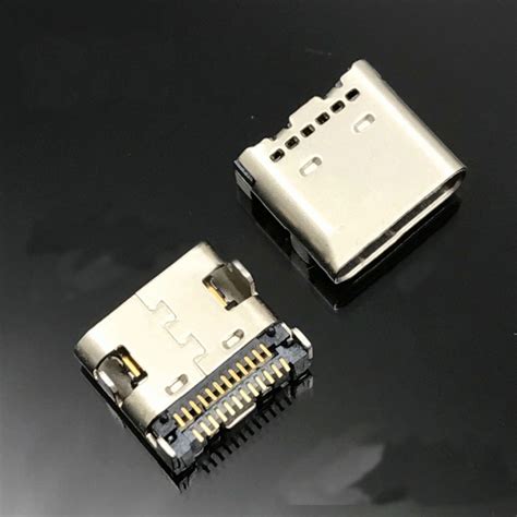10pcs 24p Usb 31 Type C Connector 24 Pin Receptacle Right Angle Type C