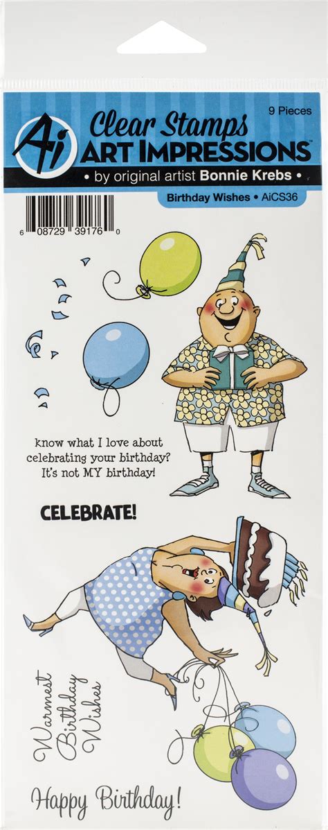 Art Impressions Clear Stamps Birthday Wishes 608729391760 Ebay