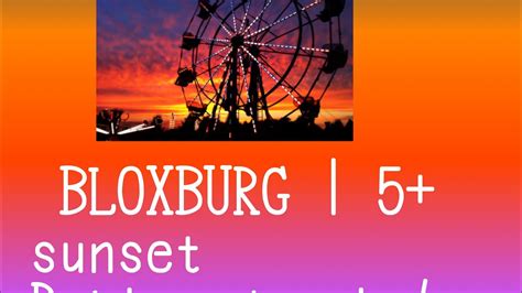 Roblox Bloxburg Sunset Decals Purplekoala Youtube