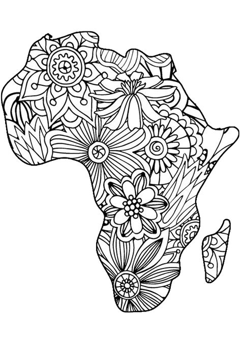 Free Printable Africa Coloring Pages
