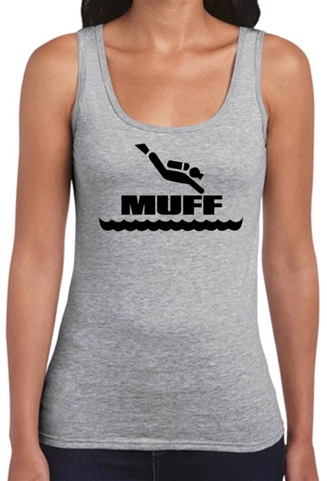 muff diver funny t shirts men s women s scuba lesbian singlets new top size tee ebay