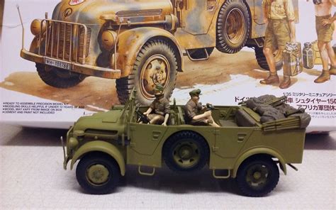 German Steyr Type 1500a01 And Africa Corps Plastic Model Military Kit