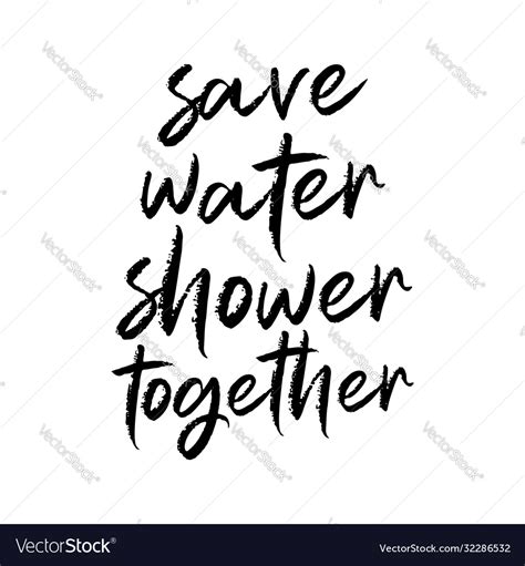 Save Water Shower Together Beautiful Royalty Free Vector 14784 Hot