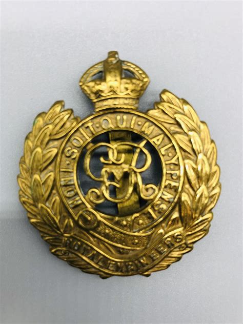 Royal Engineers Cap Badge I Ww1 British Militaria Cap Badges