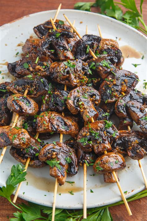 Balsamic Garlic Grilled Mushroom Skewers Project Isabella