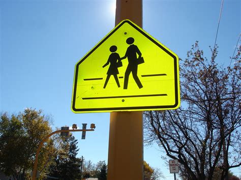 School Crossing Shape Sign School Crossing Colors Yello Flickr