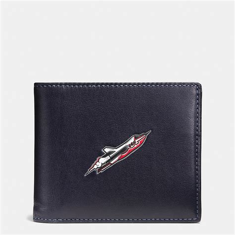 Coach credit card wallets for men. COACH Mens Wallets | Rocket Ship 3-In-1 Wallet In Glovetanned Leather