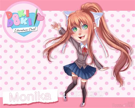 Ddlc Monika Chibi By Rozentrue On Deviantart