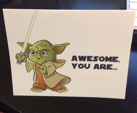 Star Wars Yoda Printable Thank You Cards By Geektank On Etsy