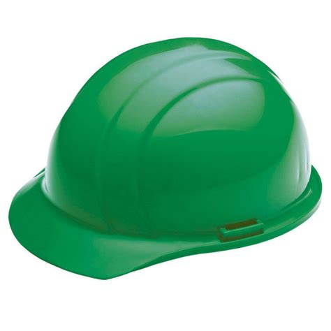 Liberty 4 Point Plastic Suspension Mega Ratchet Cap Hard Hat In Green