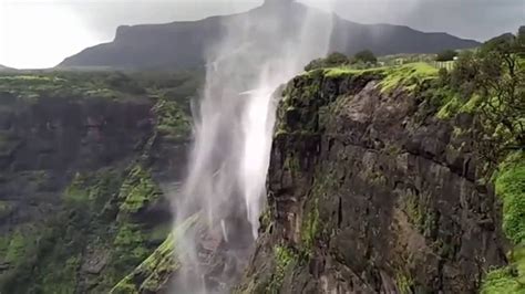 Reverse Waterfall At Naneghat Near Mumbai Rincredibleindia