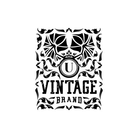 Letter U Vintage Logo Design Vector Stock Vector Illustration Of