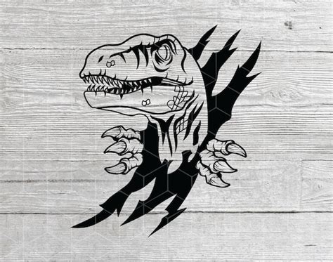 Raptor Svg Files For Cricut Dinosaur Svg Raptor In The Wall Etsy