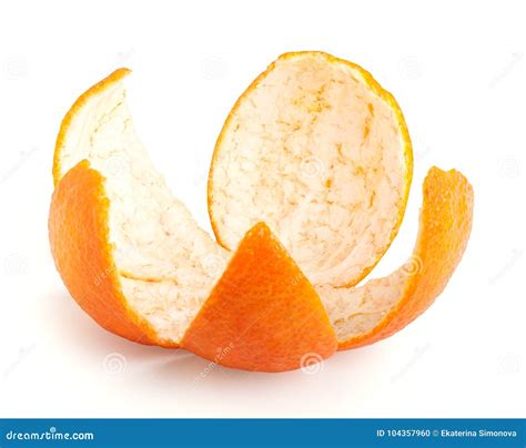 Orange Peel Isolated Stock Photo Image Of Skin Tangerine 104357960