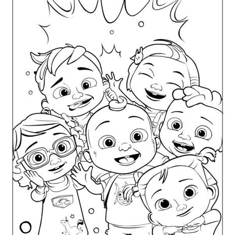 Cocomelon Coloring Pages Halloween Pumpkin Carving