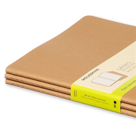 Moleskine Cahier Journal Extra Large Plain Kraft Brown Set Of 3