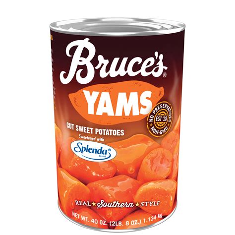 Bruces Yams Cut Sweet Potatoes With Splenda 40 Oz Can