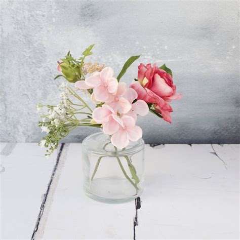 Rose Bouquet In Glass Vase By Abigail Bryans Designs