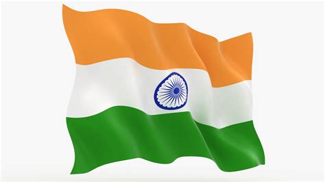 3d Realistic India Flag Turbosquid 1613596