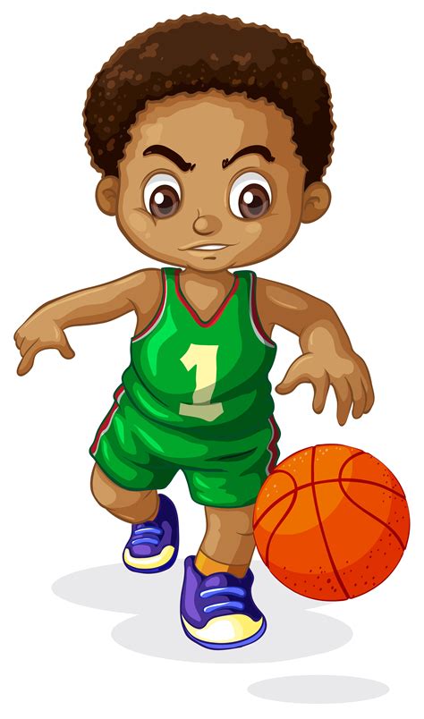 A Male Basketball Player Kid 540316 Vector Art At Vecteezy