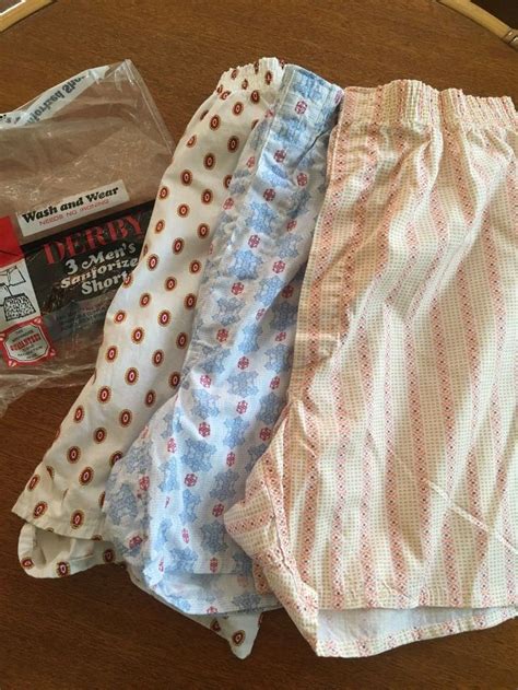 1950s Derby Brand Sanforized Cotton Boxer Shorts Lot Of 3 New With