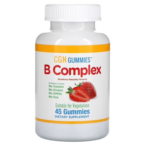 Vitamin B Complex Gummies B6 Biotin Folate Niacin B12 Natural
