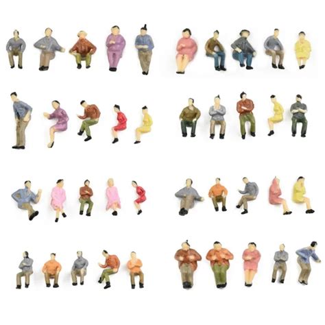 100pcsho Scale Painted Figures Sitting People 187 Model Trainlayout
