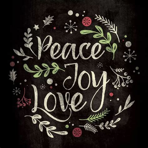 Peace Joy Love Canvas Art By 5by5collective Icanvas Chalk Wall