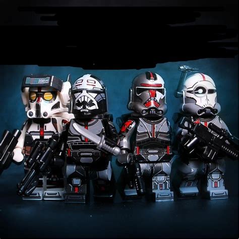 4pcs Clone Troopers Clone Force 99 Minifigures Lego Compatible Star