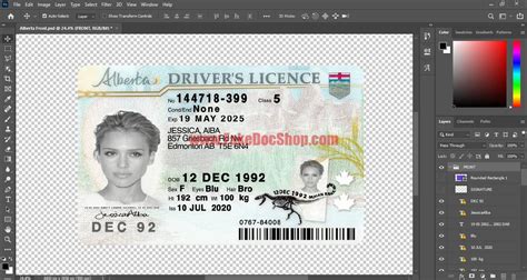 Canada Alberta Driver License Psd Template Fakedocshop