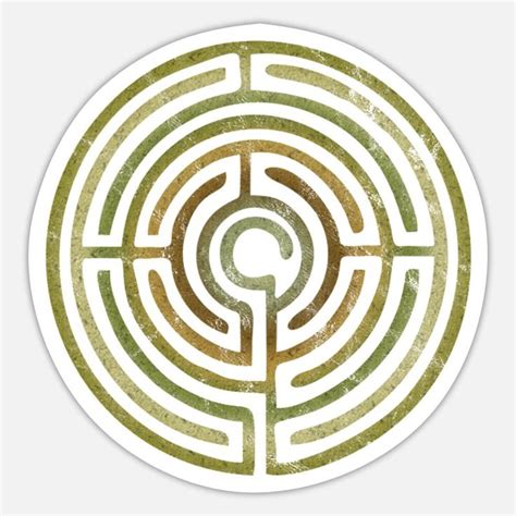 Labyrinth Symbol Sticker Spreadshirt Origami Elefant Buddhismus