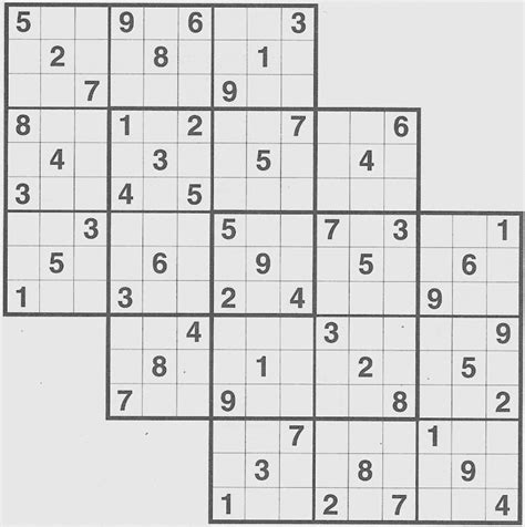 Super Samurai Sudoku 13 Grids Sudoku Sudoku Puzzles Puzzle És