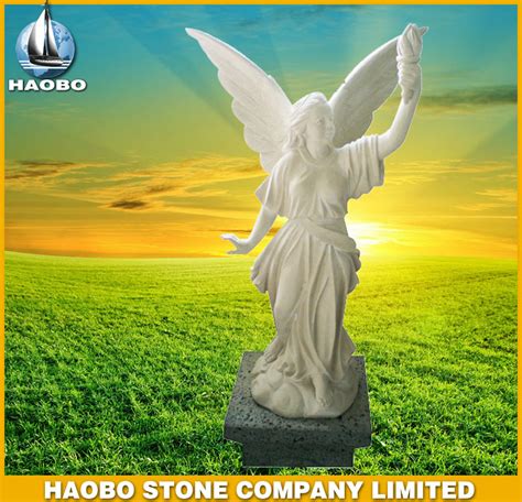 Human Sculptures Stone Carvings White Marble Angel Statues Hbsa001