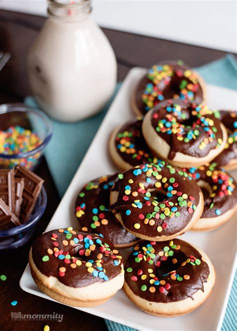 Beautifully Baked Donuts With A Chocolate Frosting Glaze