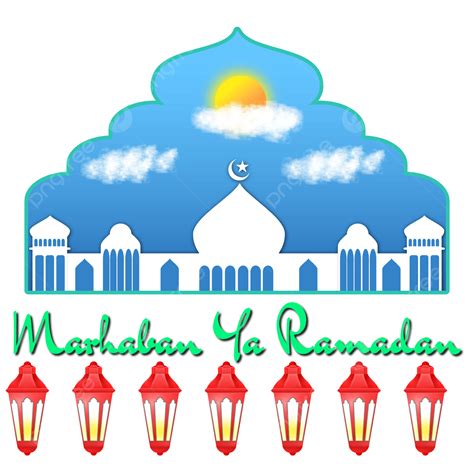 Mosque Ramadhan Islamic Vector Hd Png Images Marhaban Ya Ramadhan