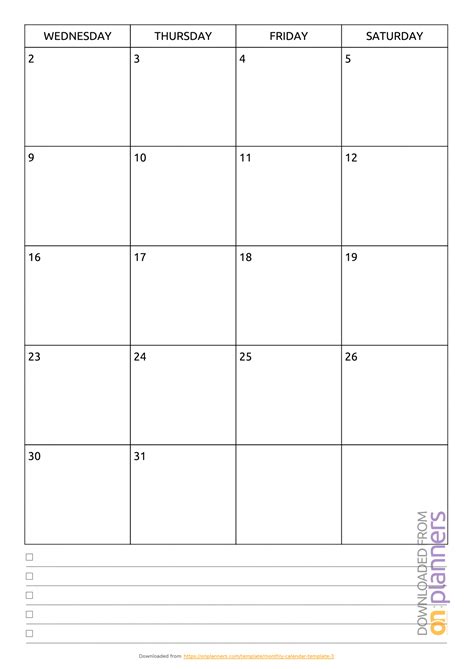 8x 10 Monthly Calaendar Printable Example Calendar Printable