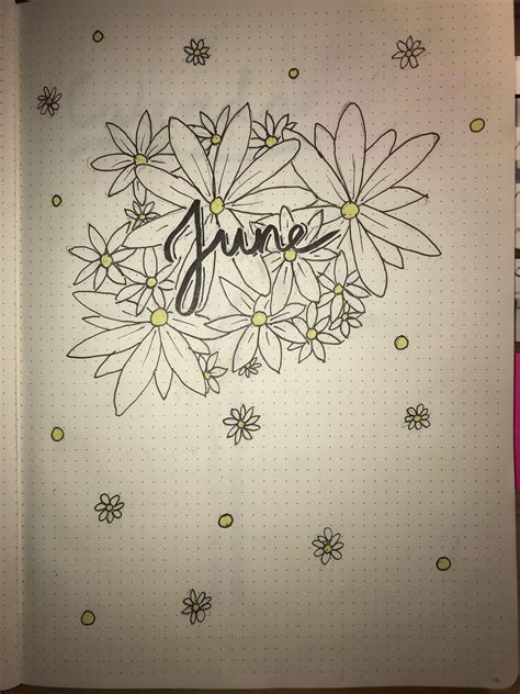 June Cover Page Bullet Journal Bullet Journal Inspo Bullet Journal