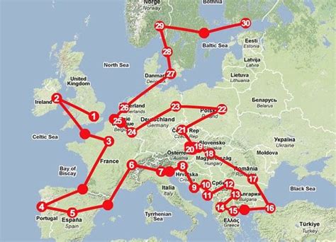 Train Route Around Europe The Website Is Also Linked To The Blog With