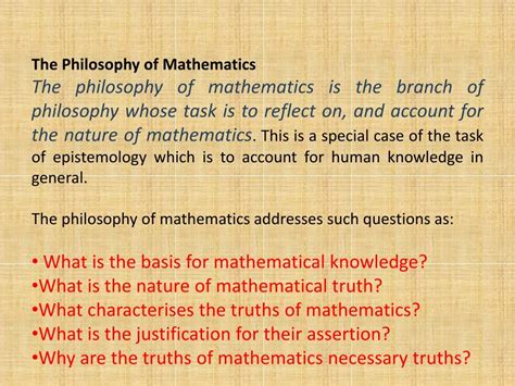 Ppt The Philosophy Of Mathematics Powerpoint Presentation Free