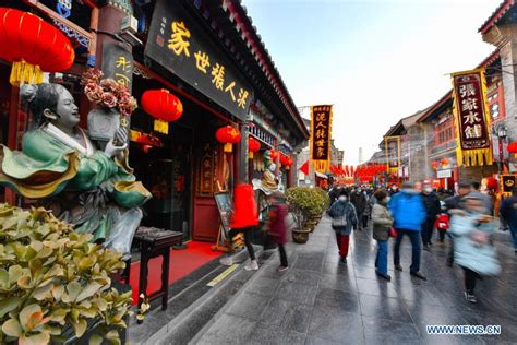 People Visit Ancient Cultural Street In Tianjin Englishjschinacomcn