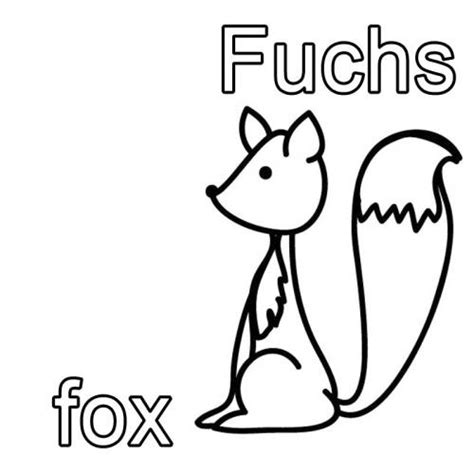 Die malvorlage kann beliebig oft ausgedruckt und ausgemalt werden. Kostenlose Malvorlage Englisch lernen: Fuchs - fox zum ...
