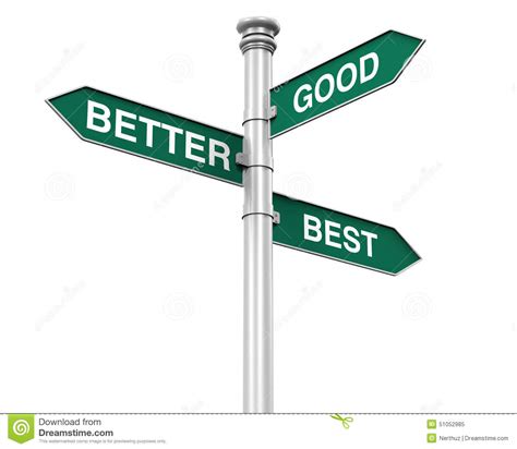 Direction Sign Of Good Better And Best Stock Illustration Image