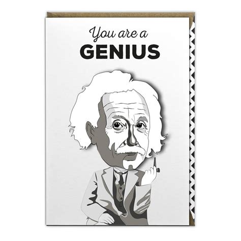 Albert Einstein Youre A Genius Greeting Card By Tache