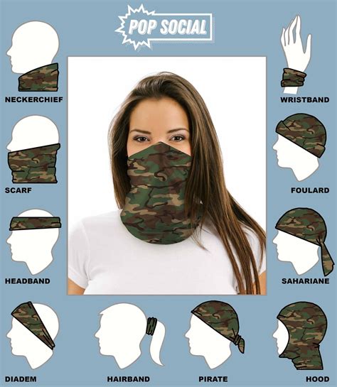 12 In 1 Multi Functional Face Mask Scarf Headwear Headband Etsy
