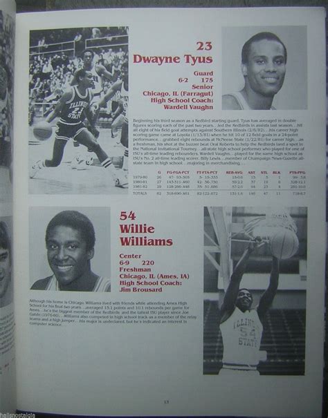 1982 83 Illinois State University Basketball Media Guide Yearbook