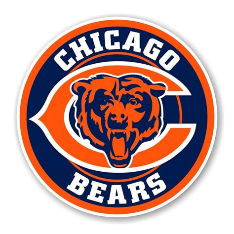 Chicago Bears Round Decal Etsy