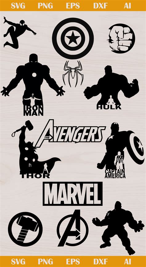 Marvel Svg Bundle 231 Svg File For Diy Machine