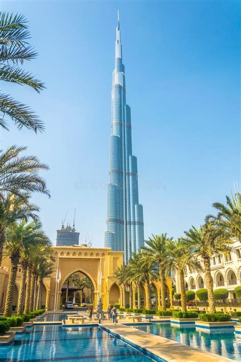 Burj Khalifa Standing Over The Palace Downtown Dubai Hotel In The Uae